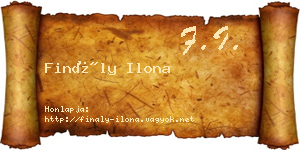 Finály Ilona névjegykártya