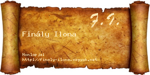 Finály Ilona névjegykártya